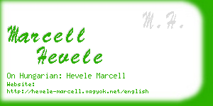 marcell hevele business card